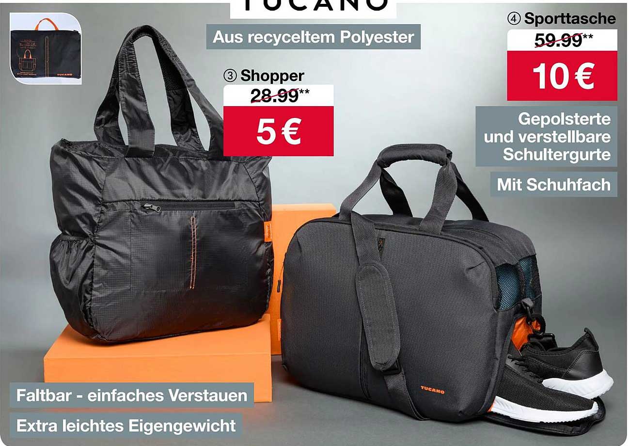 Tucano Shopper aus recyceltem Polyester - nur 5 €