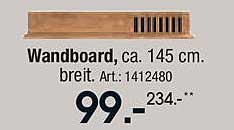 Wandboard, ca. 145 cm. breit