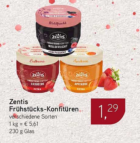 Zentis Frühstücks-Konfitüren verschiedene Sorten