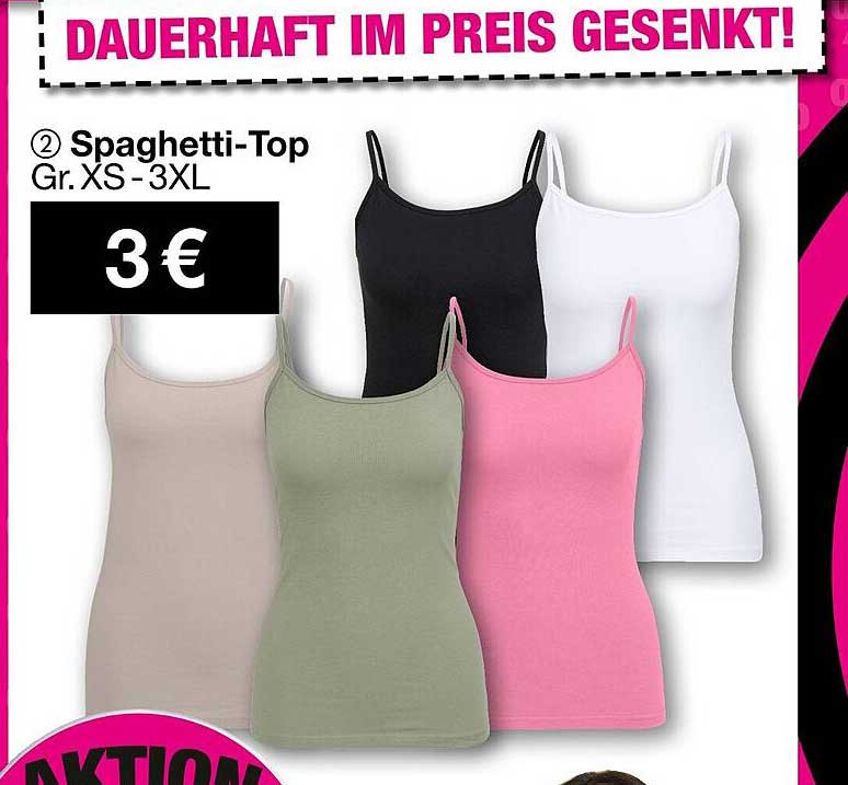 2 Spaghetti-Top Gr. XS - 3XL