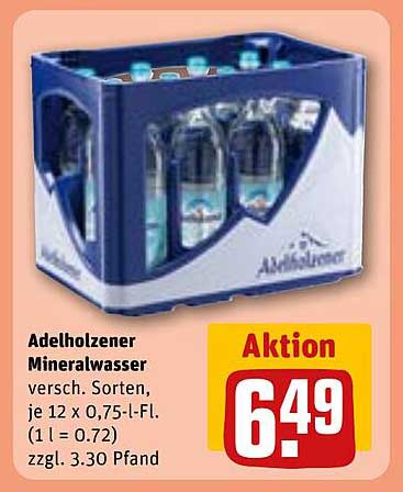 Adelholzener Mineralwasser 12 x 0,75-l-Fl.