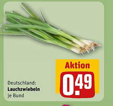 Aktionspreis: Lauchzwiebeln je Bund