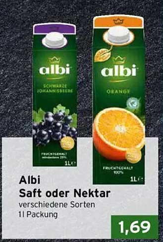 Albi Saft oder Nektar – verschiedene Sorten 1l Packung