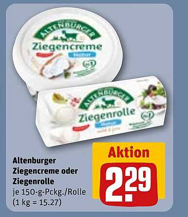 Altenburger Ziegencreme oder Ziegenrolle je 150-g-Pckg./Rolle