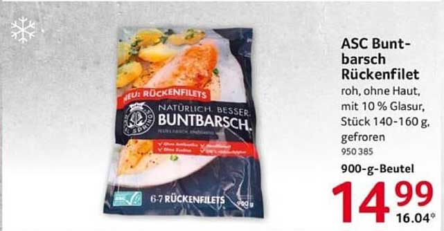 ASC Buntbarsch Rückenfilet 900 g