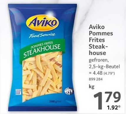 Aviko Pommes Frites Steakhouse, gefroren, 2,5-kg-Beutel