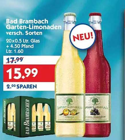 Bad Brambach Garten-Limonaden versch. Sorten