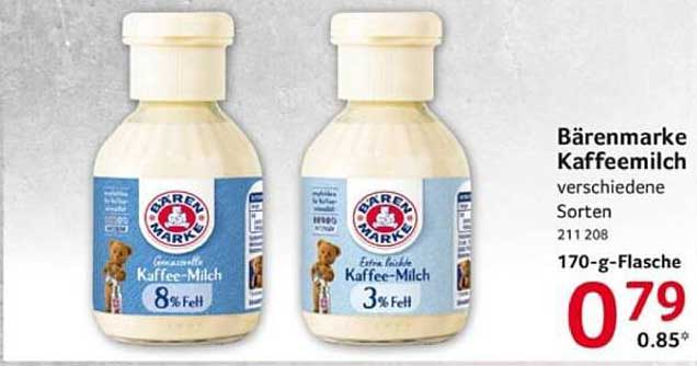Bärenmarke Kaffeemilch verschiedene Sorten 170-g-Flasche