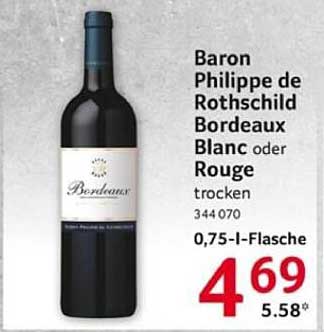 Baron Philippe de Rothschild Bordeaux Blanc oder Rouge trocken
