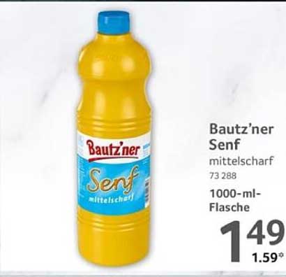 Bautz'ner Senf mittelscharf 1000-ml-Flasche