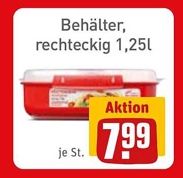 Behälter, rechteckig 1,25L