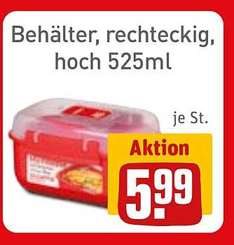 Behälter, rechteckig, hoch 525ml