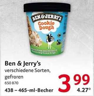 Ben & Jerry's verschiedene Sorten, gefroren