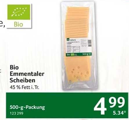 Bio Emmentaler Scheiben 500 g