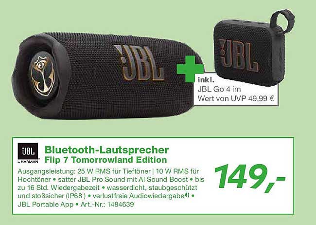 Bluetooth-Lautsprecher Flip 7 Tomorrowland Edition