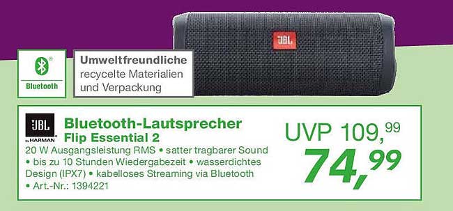 Bluetooth-Lautsprecher Flip Essential 2