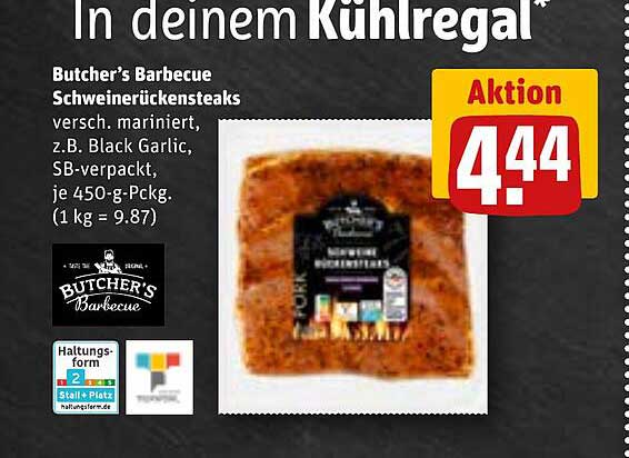 Butcher's Barbecue Schweinerückensteaks