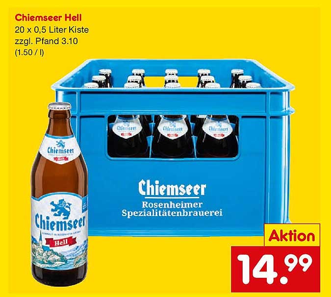 Chiemseer Hell - 20 x 0,5 Liter Kiste