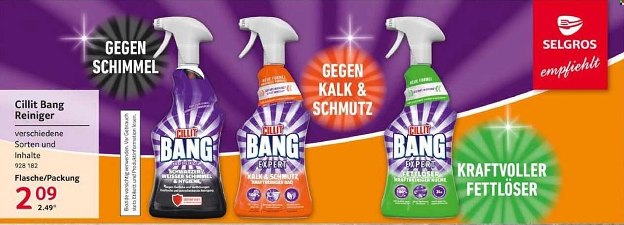 Cillit Bang Reiniger – Effektive Sauberkeit gegen Schimmel, Kalk und Fett