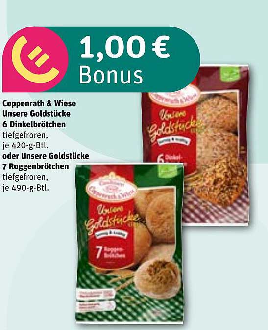 Coppenrath & Wiese Unsere Goldstücke 6 Dinkelbrötchen oder 7 Roggenbrötchen