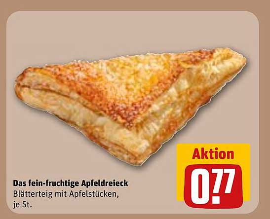 Das fein-fruchtige Apfeldreieck - Blätterteig mit Apfelstücken, je St.