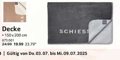 Decke 150 x 200 cm von SCHIESS