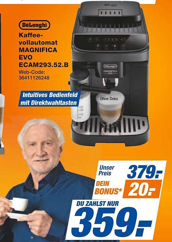 DeLonghi Kaffeevollautomat MAGNIFICA EVO ECAM293.52.B