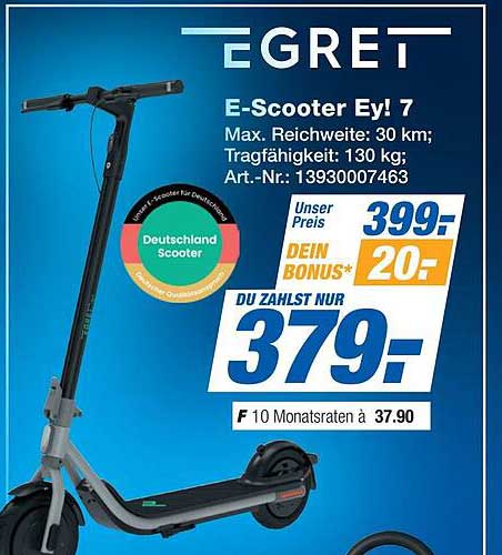 Egret E-Scooter Ey! 7 - Dein perfekter Begleiter für die Stadt