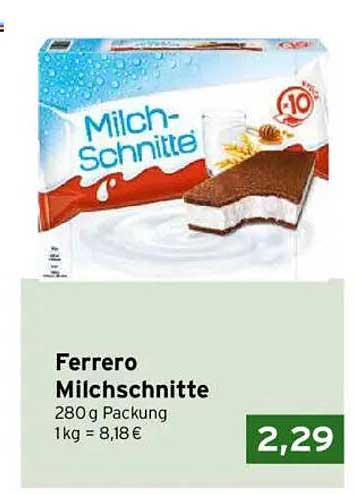 Ferrero Milch-Schnitte 280 g Packung