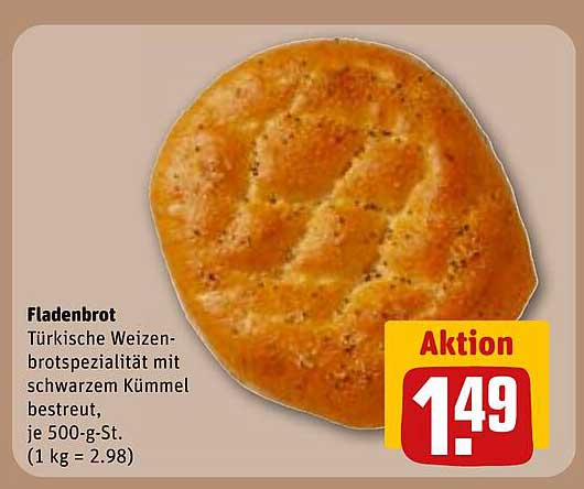 Fladenbrot - Türkische Weizenbrotspezialität mit schwarzem Kümmel