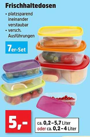 Frischhaltedosenset 7er-Pack – Ideal für jede Küche