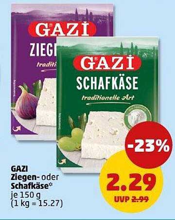 GAZI Ziegen- oder Schafkäse je 150 g