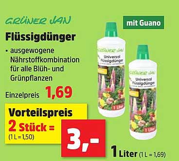 GRÜNER JAN Flüssigdünger mit Guano