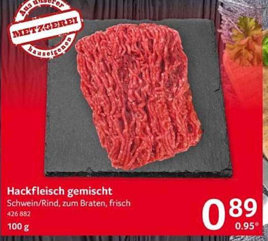 Hackfleisch gemischt - Schwein/Rind, zum Braten, frisch