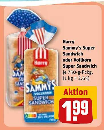 Harry Sammy's Super Sandwich oder Vollkorn Super Sandwich