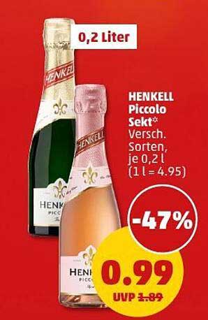 HENKELL Piccolo Sekt 0,2 Liter - Vielfältiger Genuss zum Sparpreis