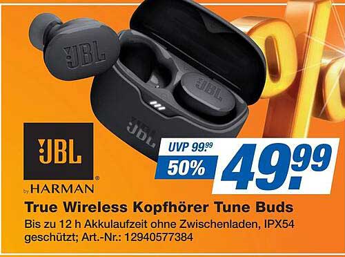JBL True Wireless Kopfhörer Tune Buds