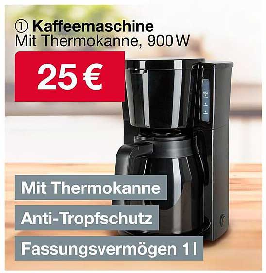 Kaffeemaschine Mit Thermokanne, 900 W