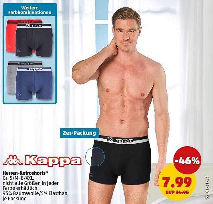 Kappa Herren-Retroshorts 2er-Pack
