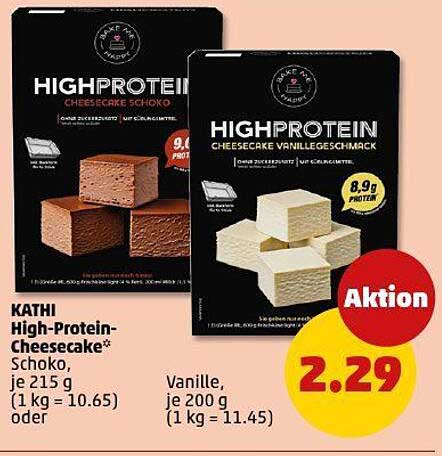 Kathi High-Protein-Cheesecake Schoko & Vanille