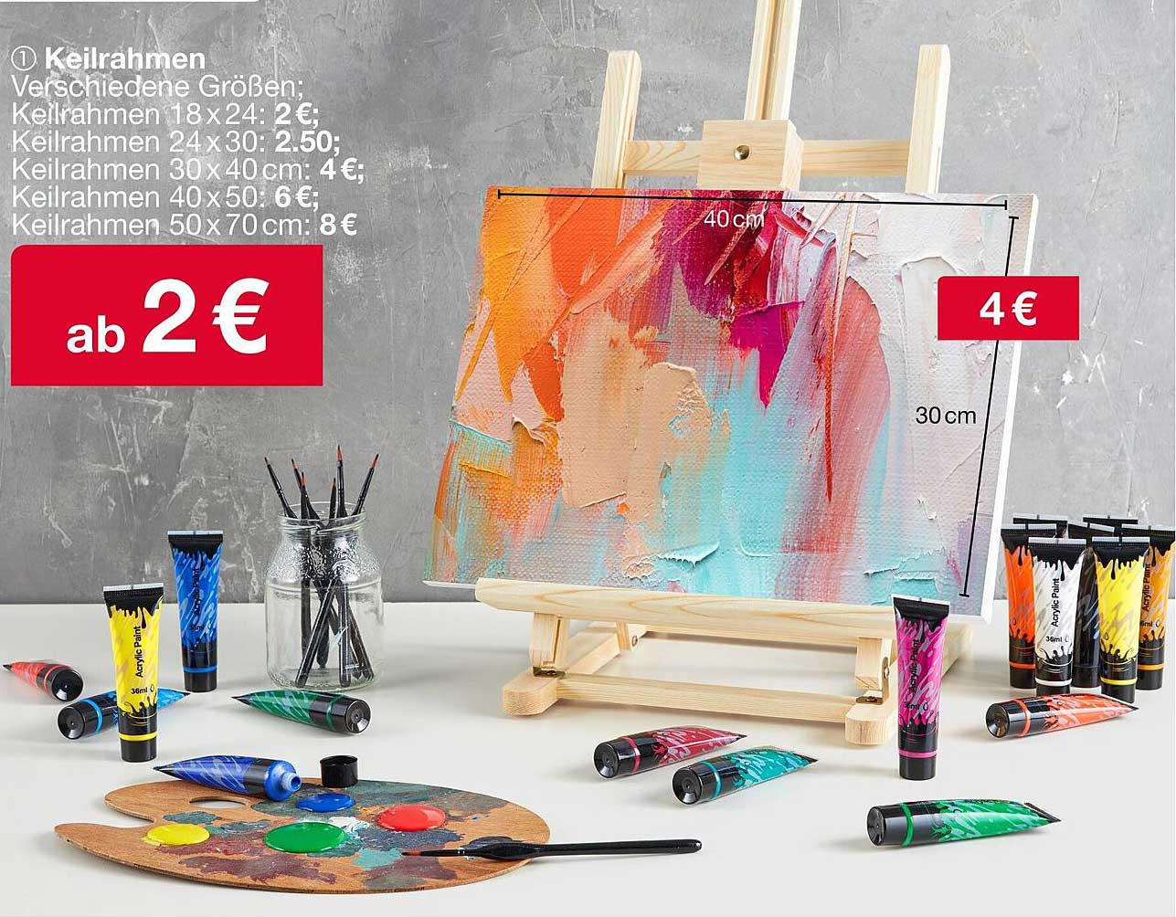 Keilrahmen in verschiedenen Größen - Ab 2 €