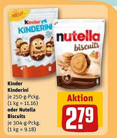 Kinder Kinderini oder Nutella Biscuits