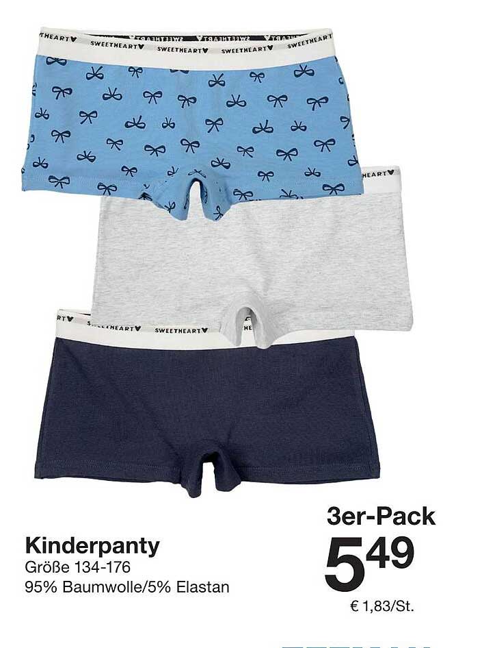 Kinderpanty 3er-Pack