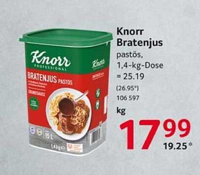 Knorr Bratenjus 1,4 kg - Professionelle Qualität für Ihren Kochbedarf
