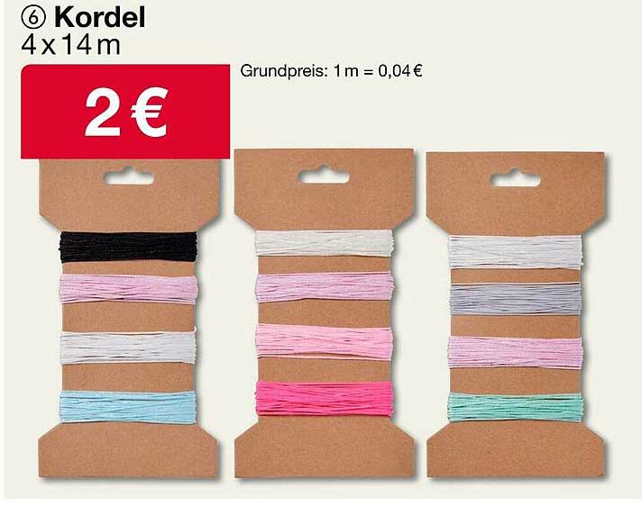 Kordel 4x14m – Ideal für Ihre Bastelprojekte