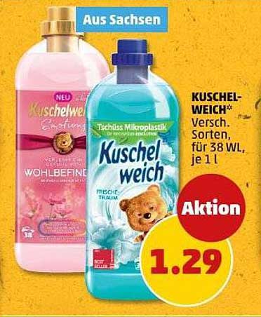 Kuschelweich Weichspüler - Verschiedene Sorten, für 38 WL, je 1 L