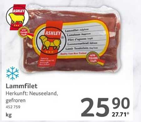 Lammfilet - Herkunft: Neuseeland, gefrozen