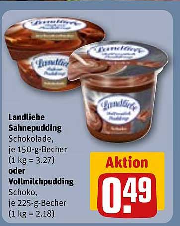 Landliebe Sahnepudding Schokolade oder Vollmilchpudding