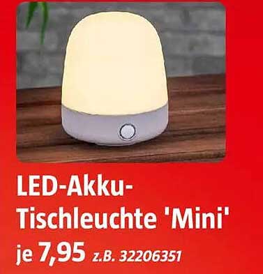 LED-Akku-Tischleuchte 'Mini'