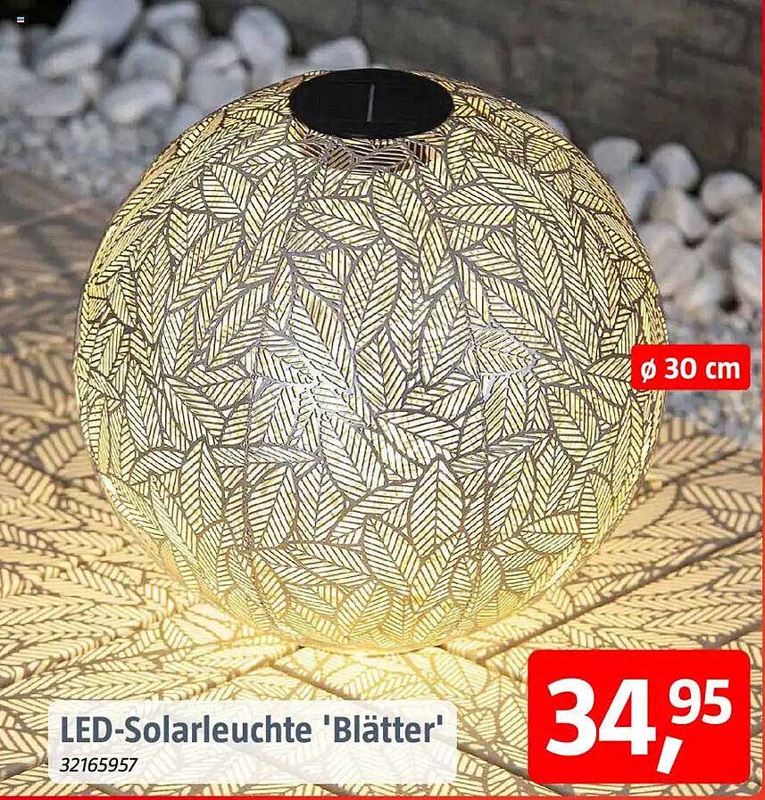 LED-Solarleuchte 'Blätter'